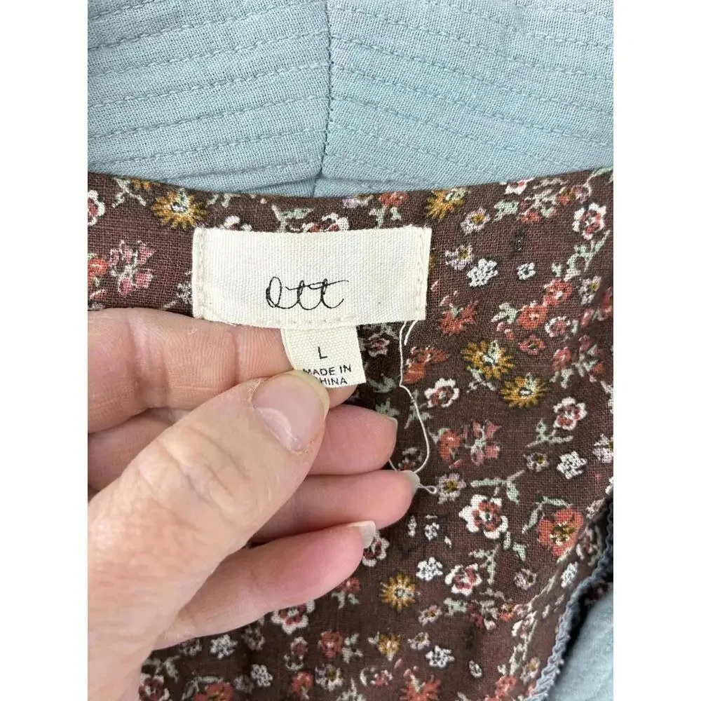 Ott Light Mint Green Ribbed Double Button Blazer with Floral Lining